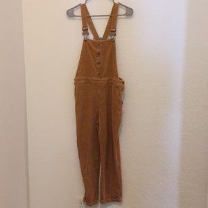 Mustard Corduroy Overalls